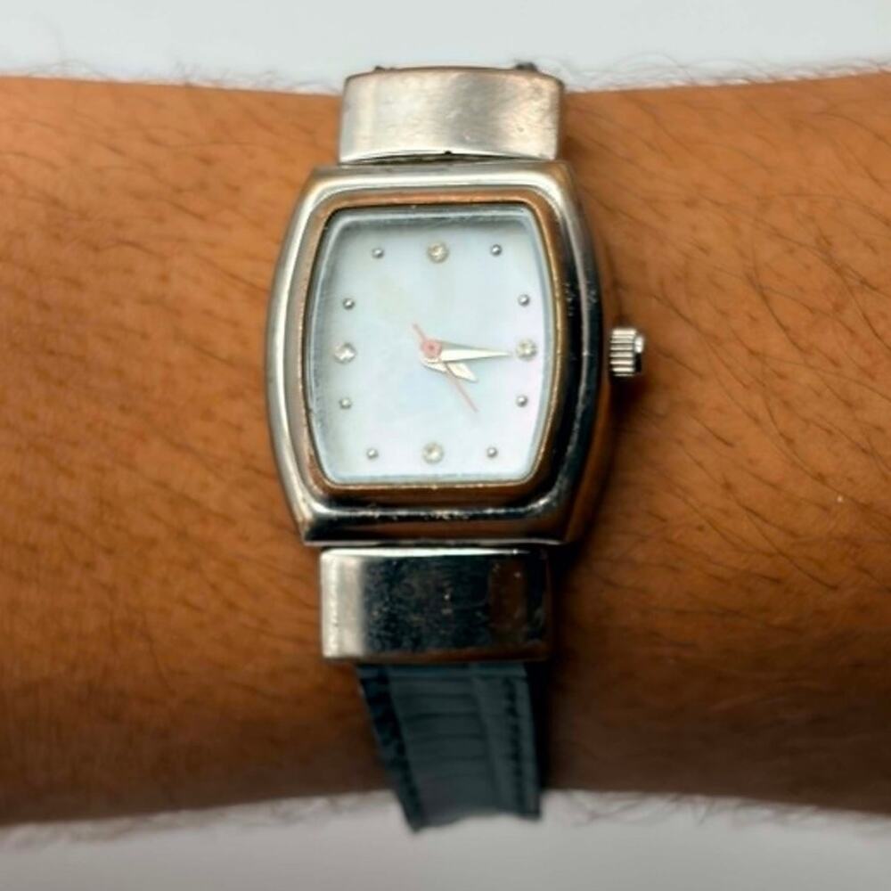 Silver & Black Mary Kay Watch With reversible band